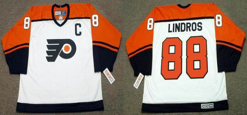 2019 Men Philadelphia Flyers #88 Lindros White CCM NHL jerseys